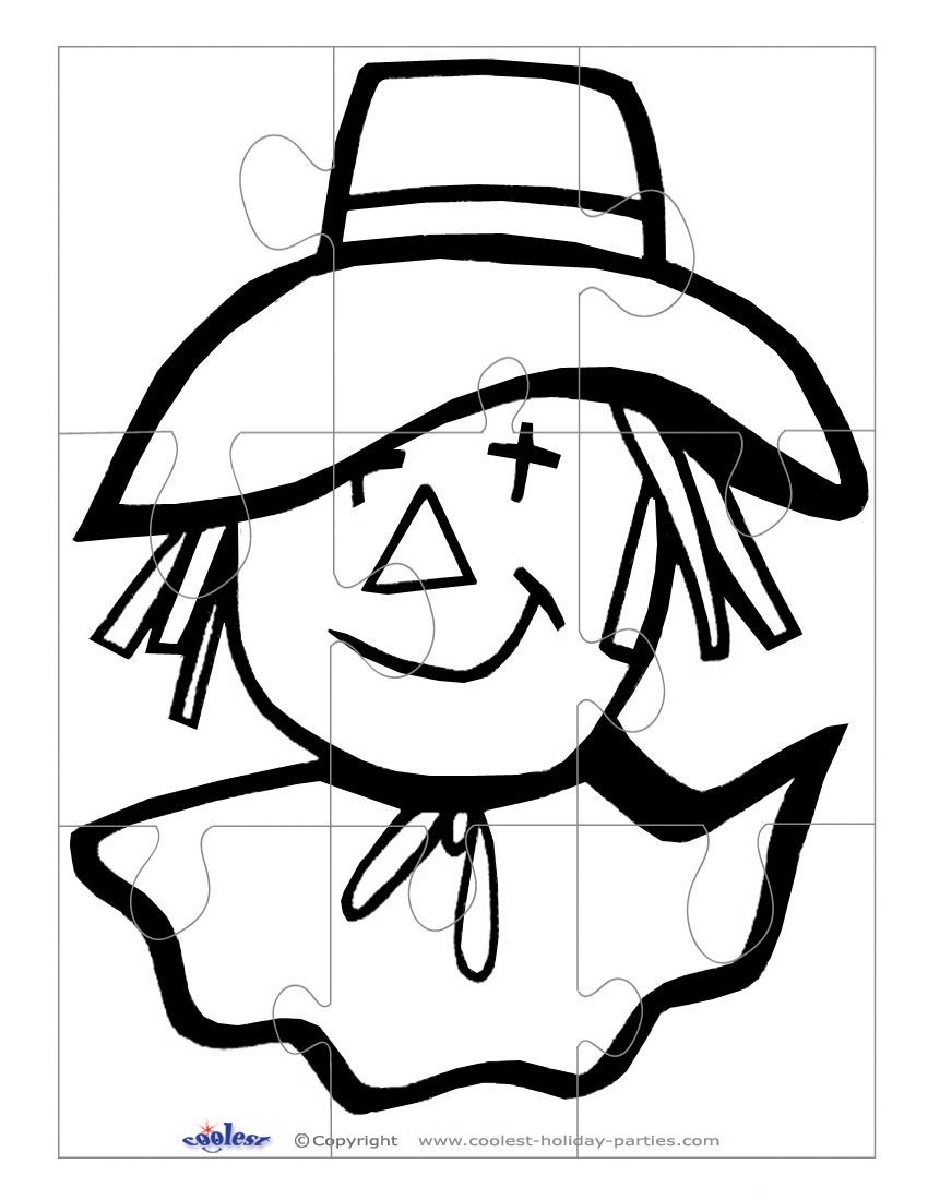 Printable Scarecrow Face - Google Search | Halloweekend 2017 - Printable Face Puzzle