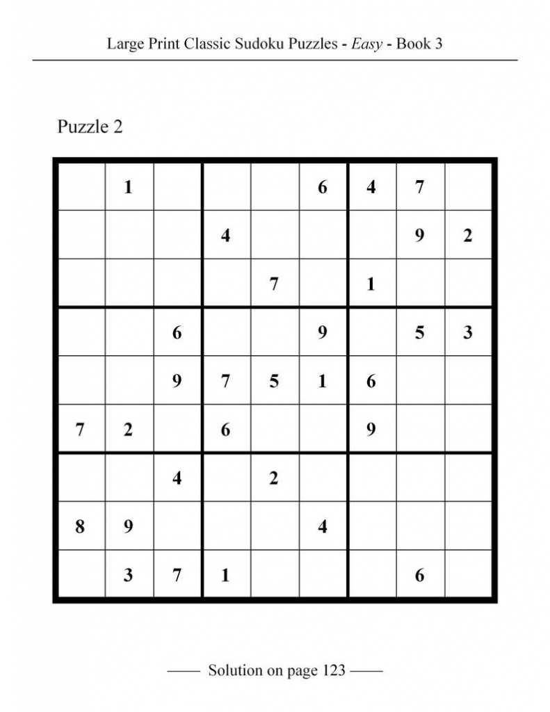 Printable Sudoku Classic | Printable Sudoku Free - Printable Sudoku Puzzles Medium #3