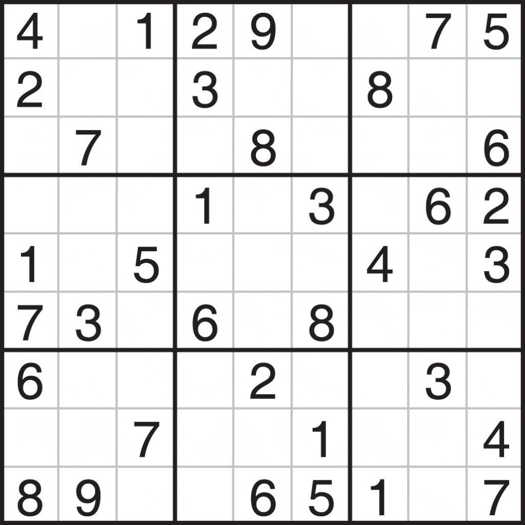 Printable Sudoku Free - Part 3 - Printable Sudoku Puzzles Easy #6