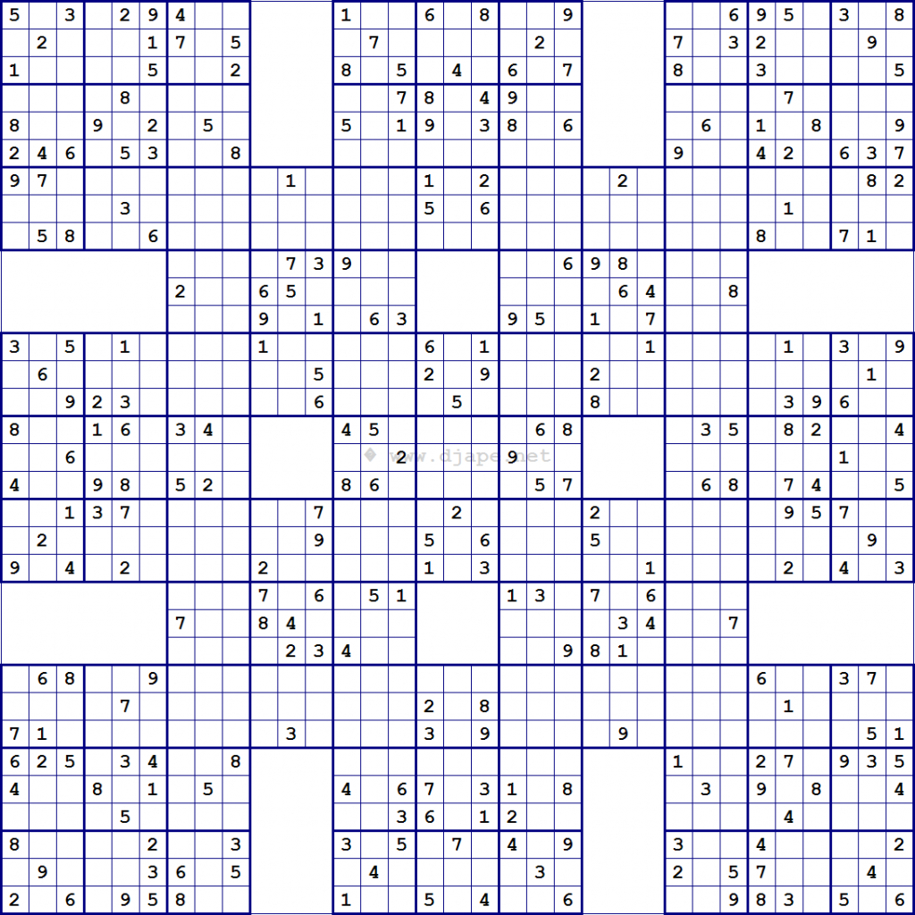 Printable Sudoku Free - Printable Sudoku X Puzzles