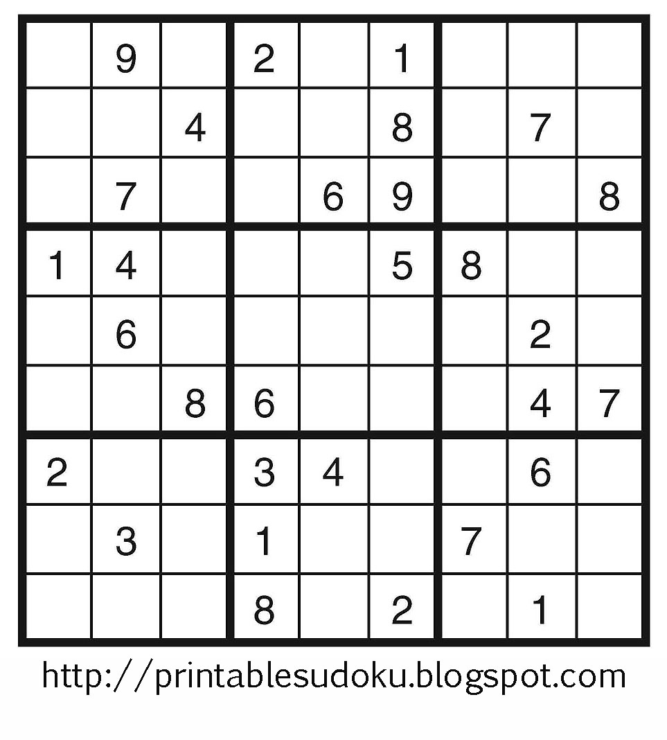Printable Sudoku - Printable Sudoku Puzzle Easy
