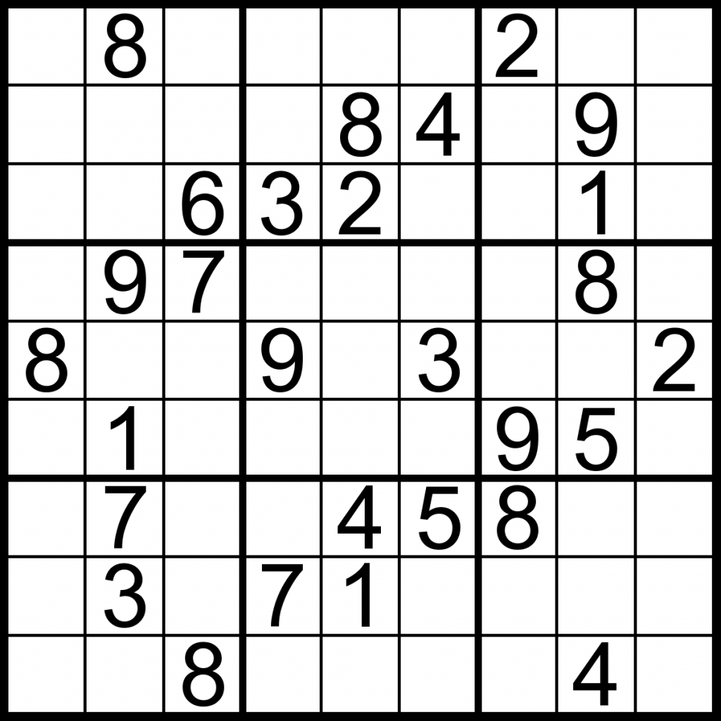 Printable Sudoku Puzzles Easy 1 Answers Printable Crossword Puzzles