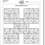 Printable Sudoku Samurai! Give These Puzzles A Try, And You'll Be   Printable Sudoku Puzzles 1 Per Page