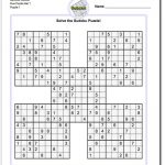 Printable Sudoku Samurai! Give These Puzzles A Try, And You'll Be   Printable Sudoku Puzzles 8 Per Page