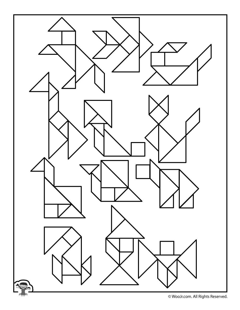 Printable Tangram Puzzles Answer Key | Woo! Jr. Kids Activities - Printable Tangram Puzzles And Solutions