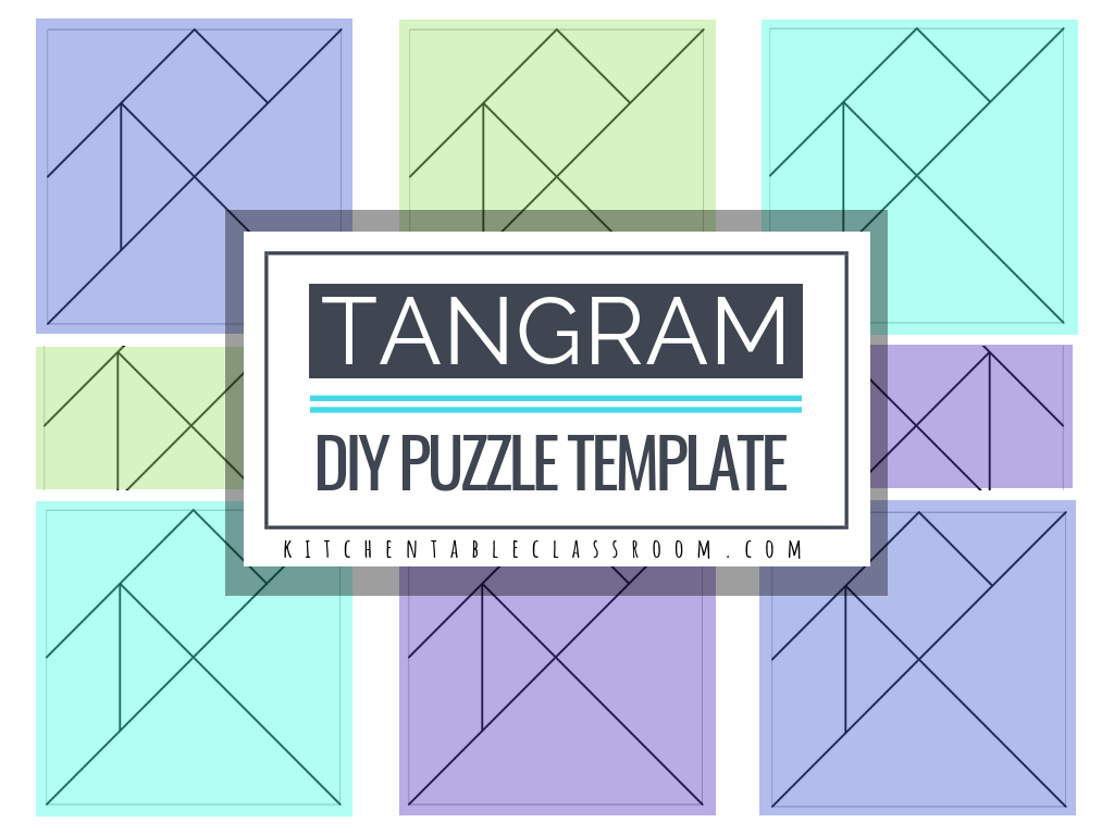 Printable Tangrams - An Easy Diy Tangram Template - The Kitchen - Printable Tangram Puzzles Pdf