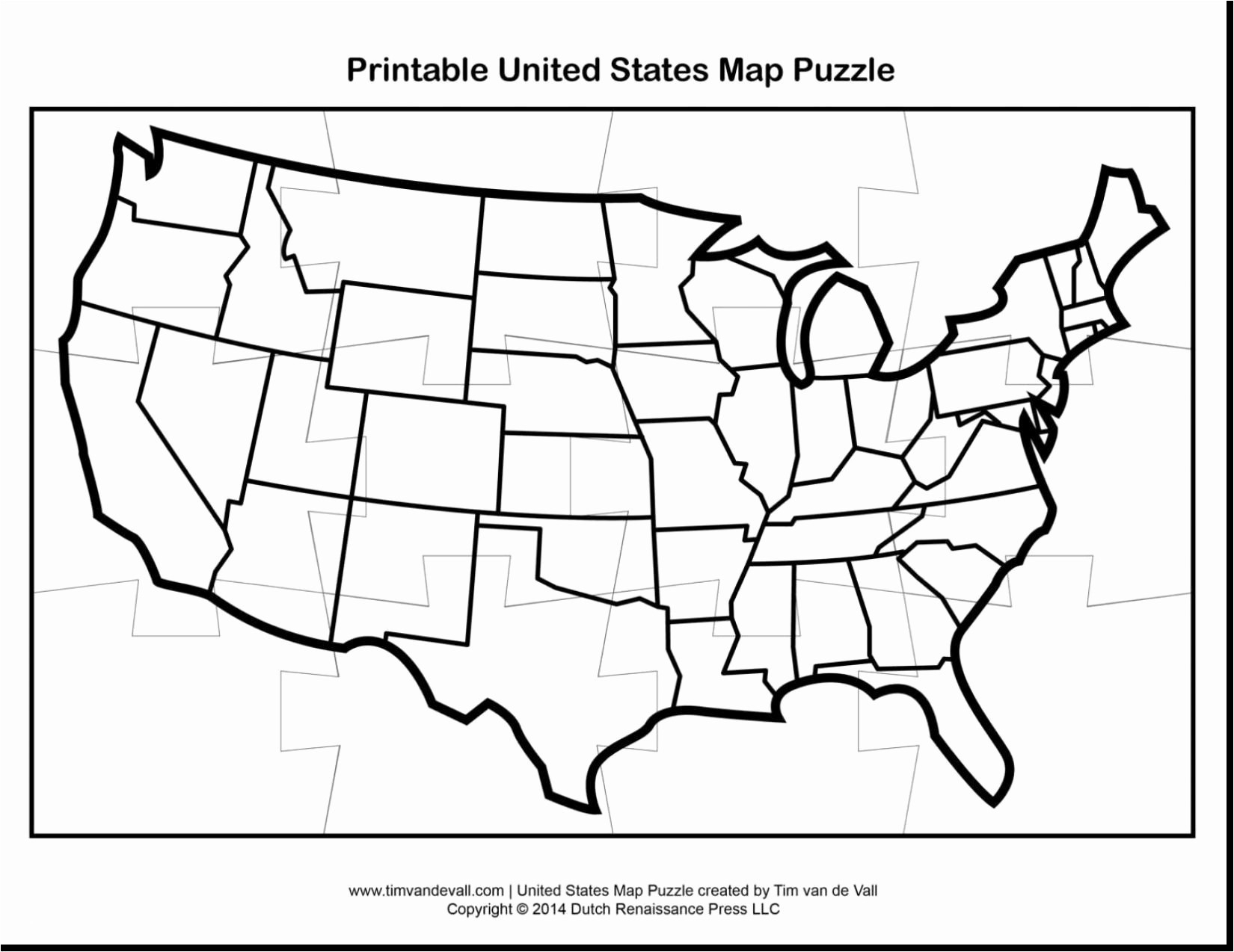 Printable Us State Map Puzzle | World Map - Printable State Puzzle