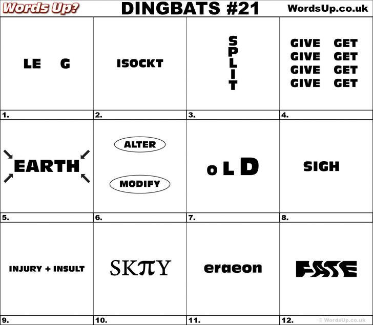 Printable Tanglewords Puzzles