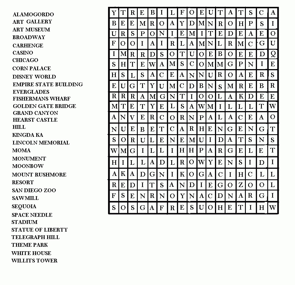 Printable Word Searches - Printable Wonderword Puzzles