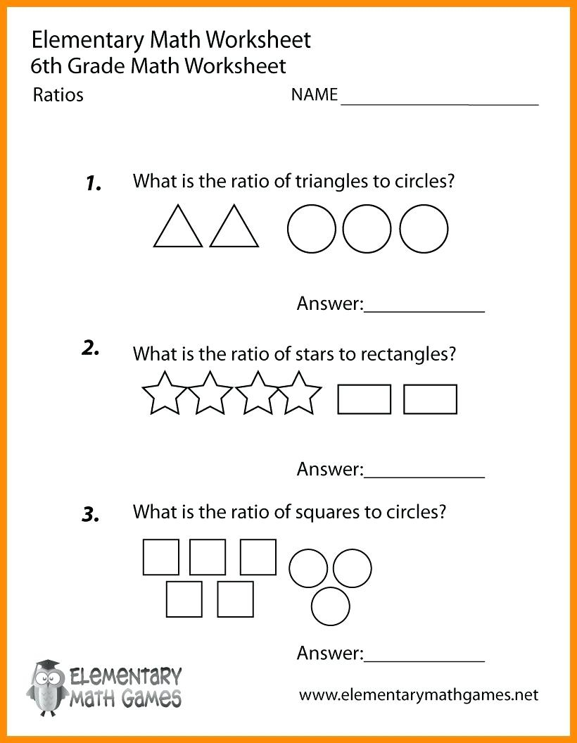 Printable Worksheets For 6Th Graders Grade Math Ratios Worksheets - Printable Puzzles For 6Th Grade