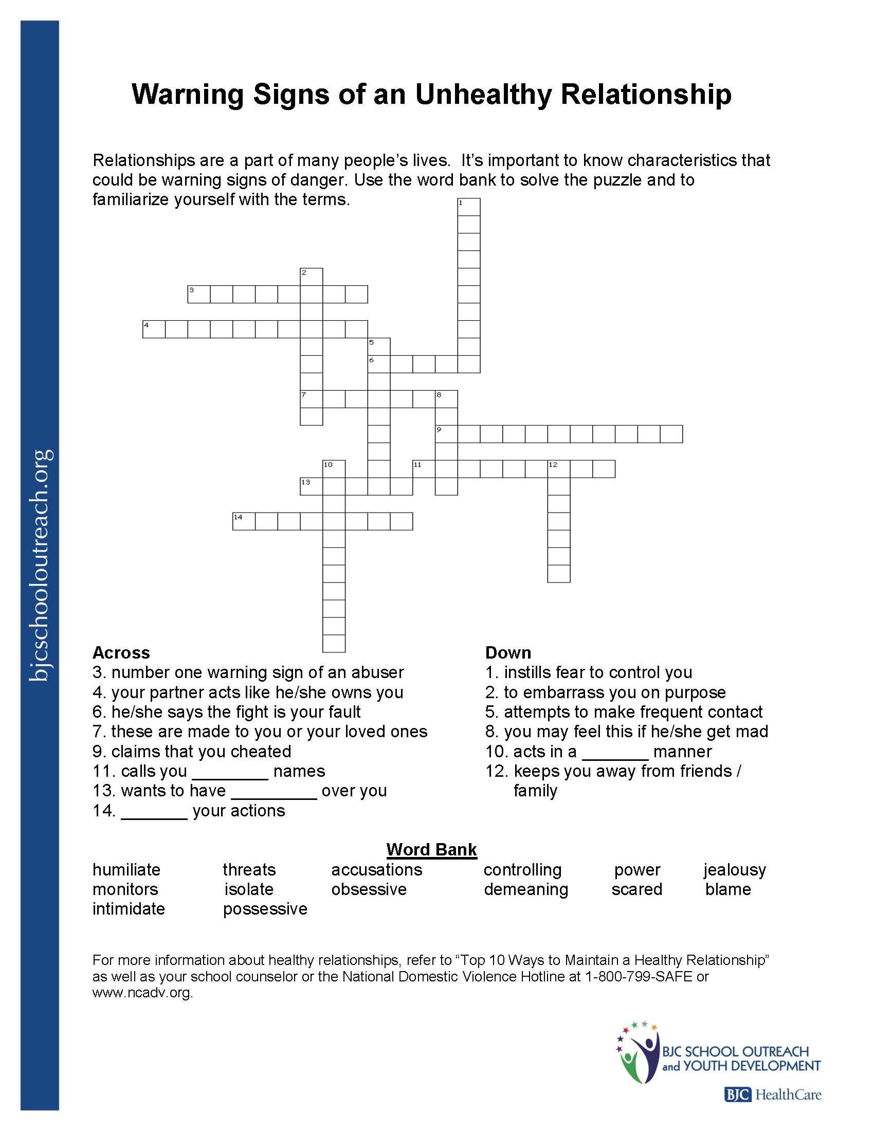 Printable Worksheets - Printable Youth Crossword Puzzles