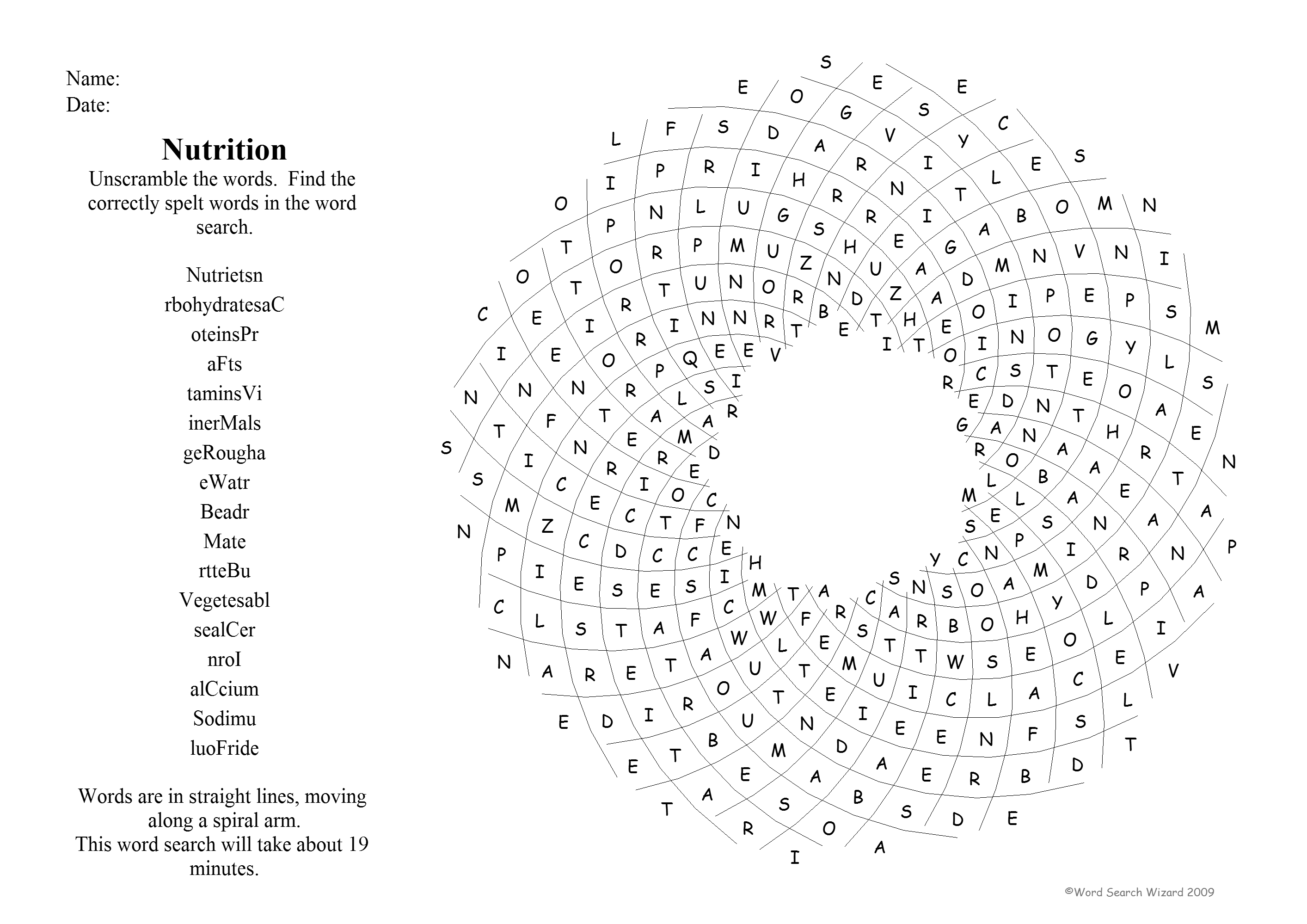 Printable+Nutrition+Word+Search+Puzzles | Food Word Search - Printable Nutrition Puzzles