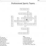 Professional Sports Teams Crossword   Wordmint   Printable Sports Related Crossword Puzzles