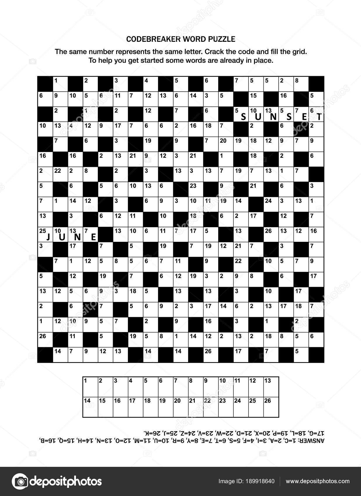 Puzzle Page Codebreaker Codeword Code Cracker Word Game Crossword - Printable Codeword Puzzles