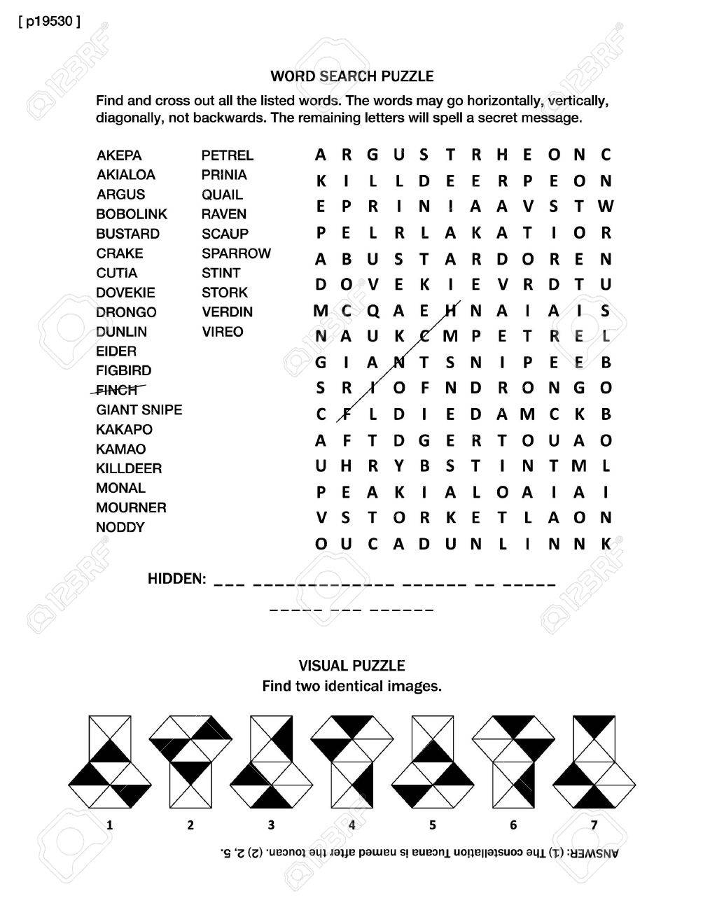 Puzzle Page With Two Brain Games: Word Search Puzzle (English.. - Print Out Puzzle Games
