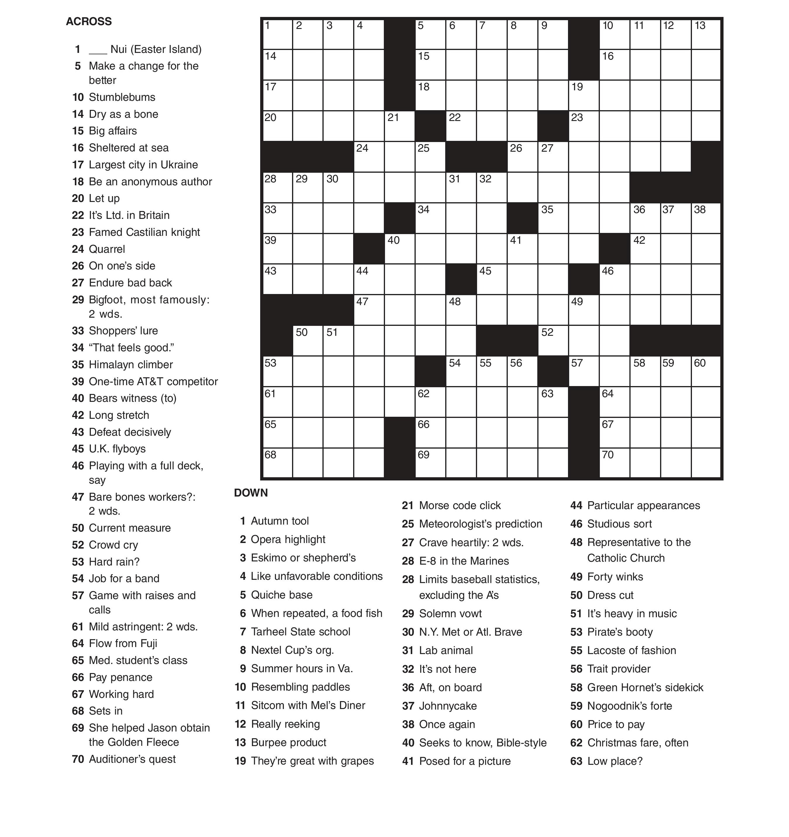 Puzzles – Games World Of Puzzles - Printable Crossword Puzzles Unblocked