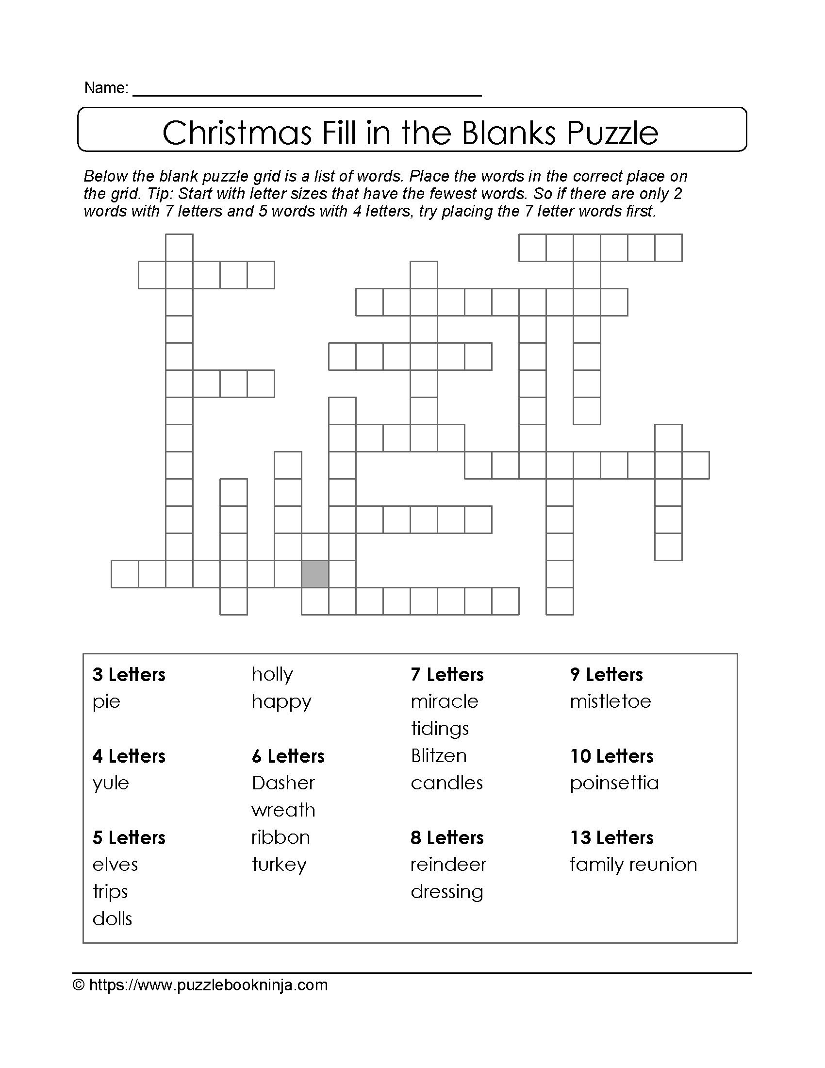 Puzzles To Print. Downloadable Christmas Puzzle. | Christmas Puzzles - Printable Science Puzzle