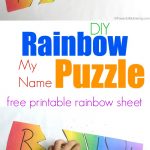 Rainbow My Name Puzzles   Printable Rainbow Number Puzzle