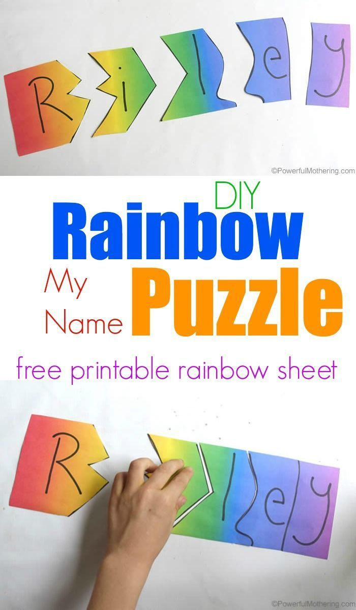 Rainbow My Name Puzzles | Rainbow Preschool Theme | Name Activities - Printable Name Puzzles For Preschoolers