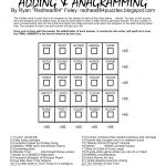 Redhead64's Obscure Puzzle Blog!: Puzzle #93: Anagram Magic Square 2   Printable Square Puzzle