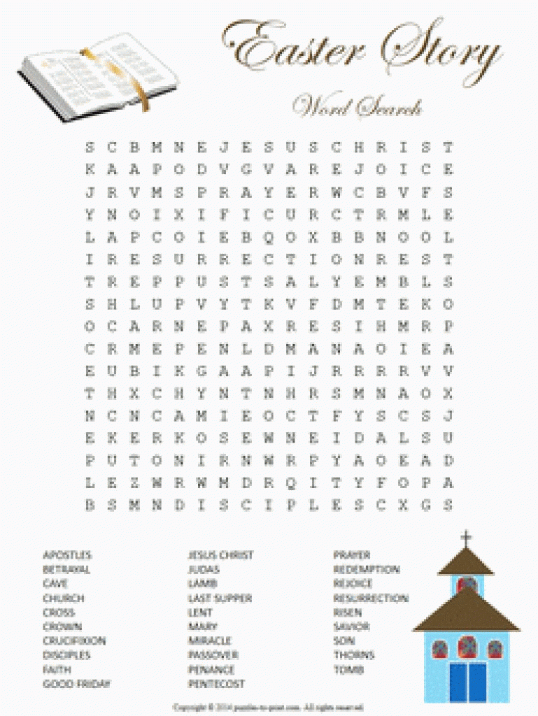 Religious Easter Word Search Puzzle Inside Free Printable Sunday - Free Easter Crossword Puzzles Printable
