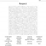 Respect Word Search   Wordmint   Respect Crossword Puzzle Printable