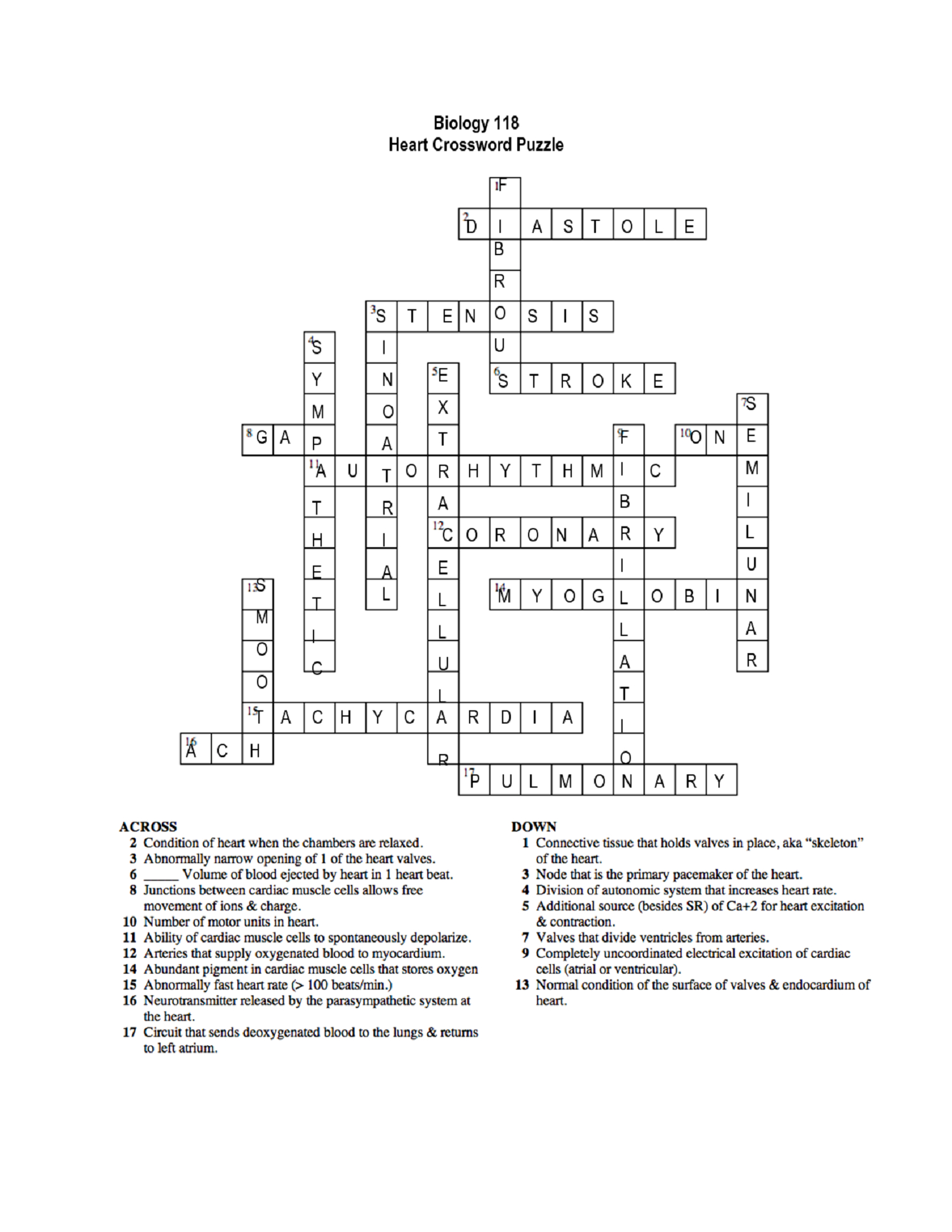 Respiratory Systems Crossword For Word Therapy | Dear Joya - Respiratory System Crossword Puzzle Printable