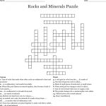 Rocks And Minerals Puzzle Crossword   Wordmint   Rocks Crossword Puzzle Printable