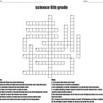 Science 6Th Grade Crossword   Wordmint   Printable Crossword Puzzles For 6Th Graders