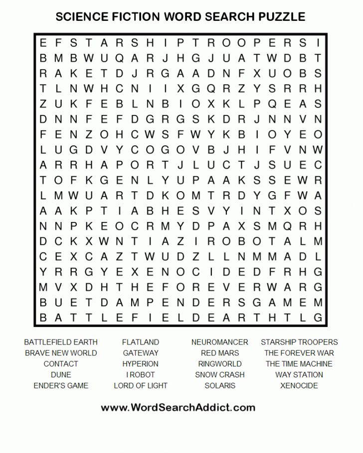 Printable Puzzles Word Search