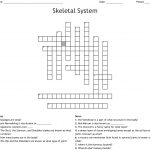 Skeletal System Crossword   Wordmint   Printable Skeletal System Crossword Puzzle