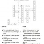 Solution   Science Puzzle 1   Science Crossword Puzzles Printable With Answers