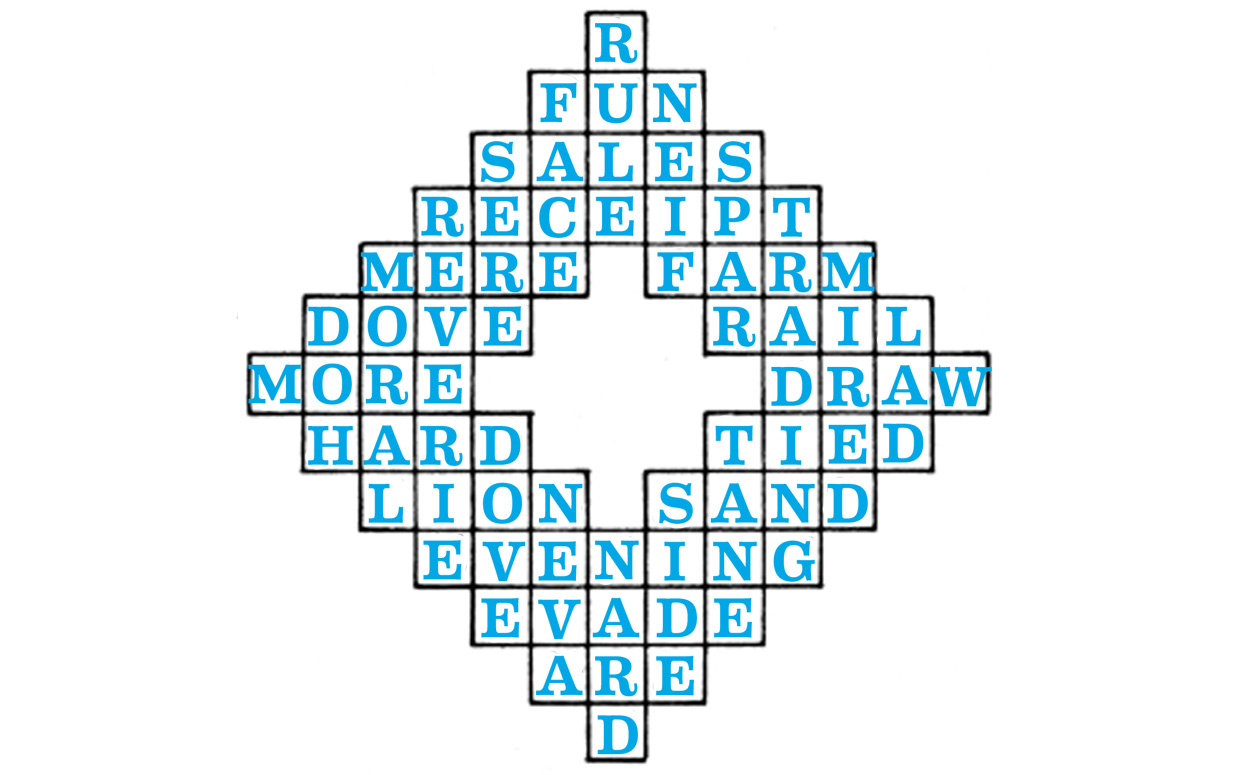 Solution To The First Crossword Puzzle - Printable Numbrix Puzzles Parade