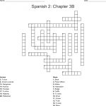 Spanish 2: Chapter 3B Crossword   Wordmint   Printable Spanish Crossword Puzzle Answers