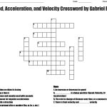 Speed, Acceleration, And Velocity Crosswordgabriel Beckett   Printable 2 Speed Crossword
