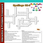Spelling Interactive & Printable Crossword Puzzle Grade 2&3   Printable Crossword Puzzle For Grade 5