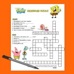 Spongebob Crossword Puzzle | Nickelodeon Parents   Birthday Crossword Puzzle Printable