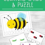Spring Themed Bug Counting Cards And Puzzles For Teaching Kids   Printable Bug Puzzles