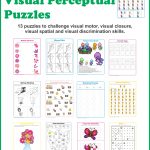 Spring Visual Perceptual Puzzles   Your Therapy Source   Free Printable Visual Puzzles