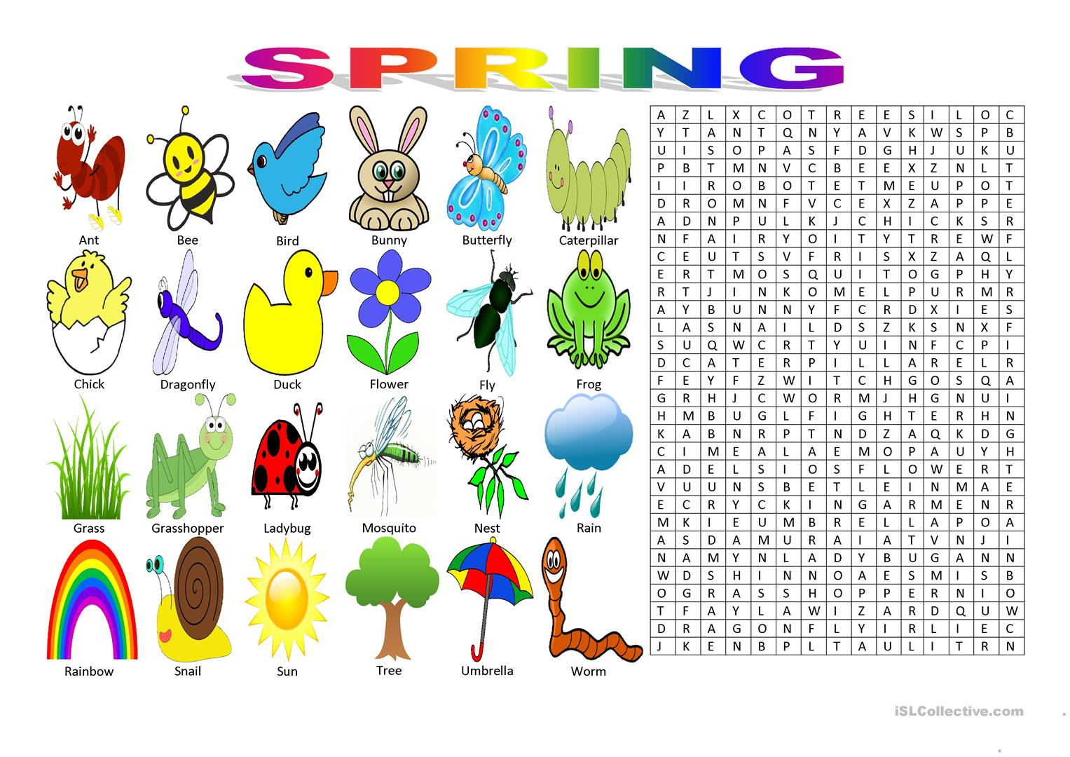 Download Printable Spring Puzzles | Printable Crossword Puzzles