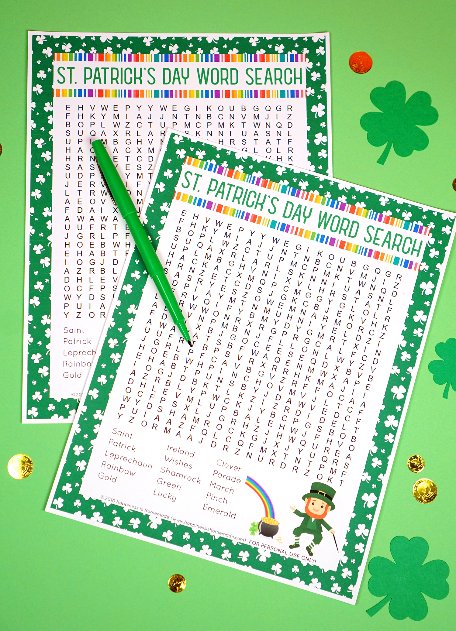 St. Patrick&amp;#039;s Day Word Search Printable - Happiness Is Homemade - Free Printable St Patrick&amp;#039;s Day Crossword Puzzles