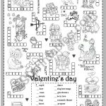 St Valentine´s Day (Puzzle)   Esl Worksheetsilvanija   Valentine's Day Printable Puzzle
