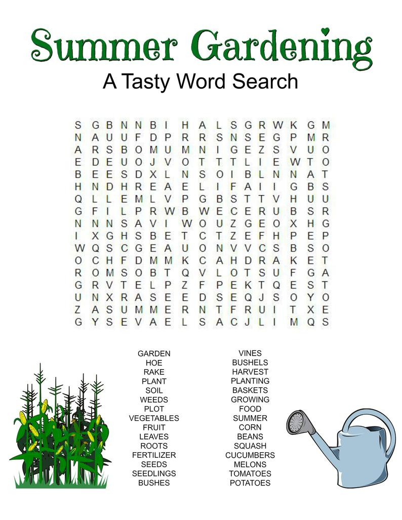 Summer Gardening Game Puzzle Set Of 3 Crossword Word | Etsy - Printable Gardening Crossword Puzzle