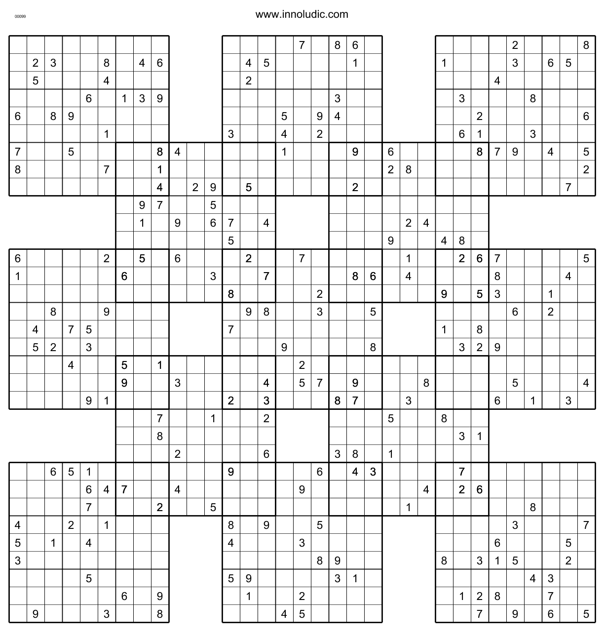 Sumo - Printable Suguru Puzzles