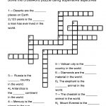 Superlative Adjectives Worksheet – "in The World" Crossword Puzzle – Printable Word Puzzles For 7 Year Olds