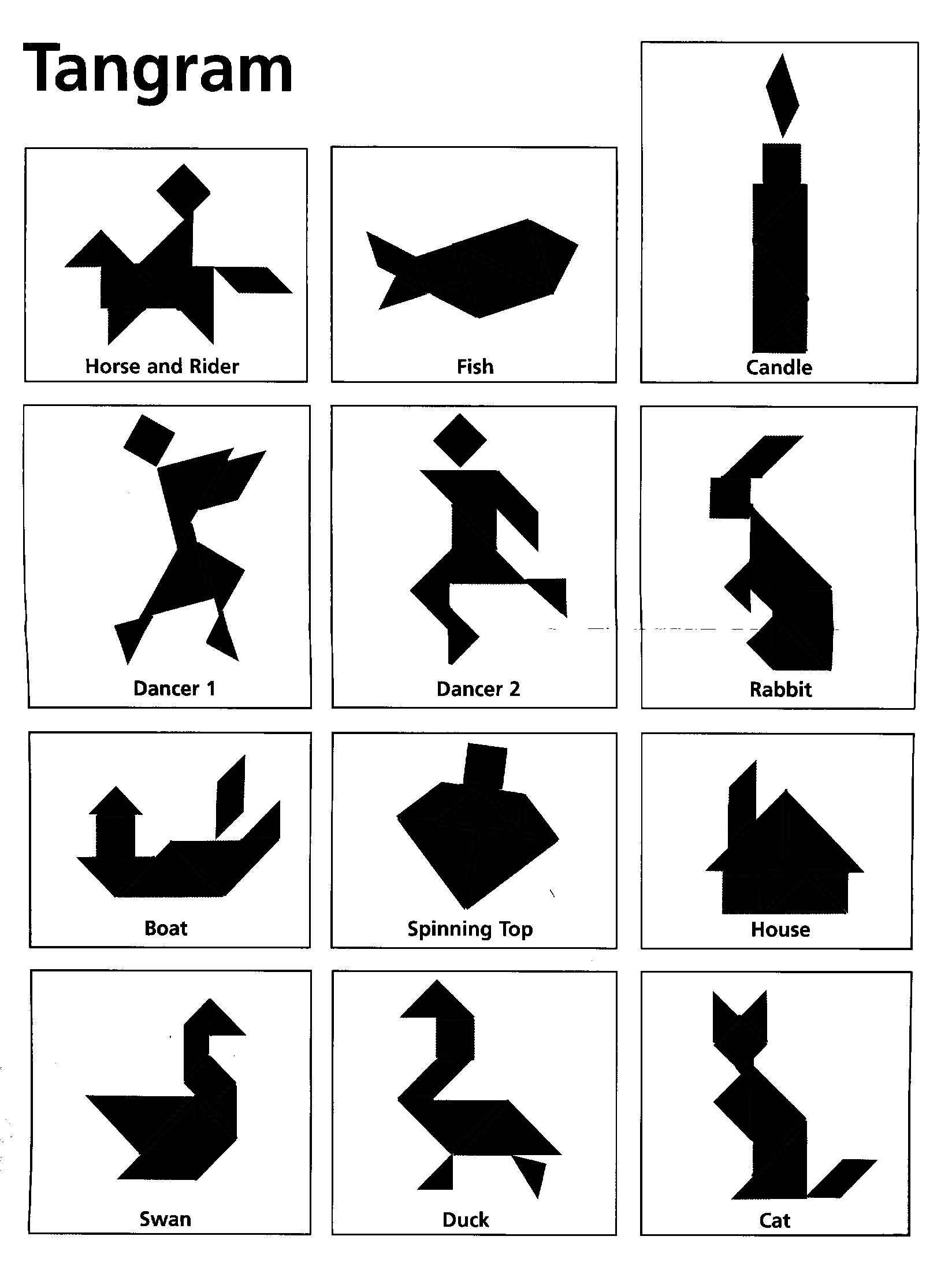 Tangram Outline Solutions Png &amp;amp; Free Tangram Outline Solutions - Printable Tangram Puzzle Outlines