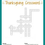Thanksgiving Crossword Puzzle Free Printable   Crossword Puzzles Vocabulary Printable