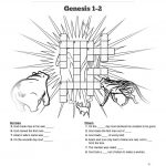 The Creation Story Sunday School Crossword Puzzle: Search For Clues   Printable Bible Crossword Puzzles With Scripture References