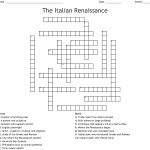 The Italian Renaissance Crossword   Wordmint   Renaissance Crossword Puzzle Printable