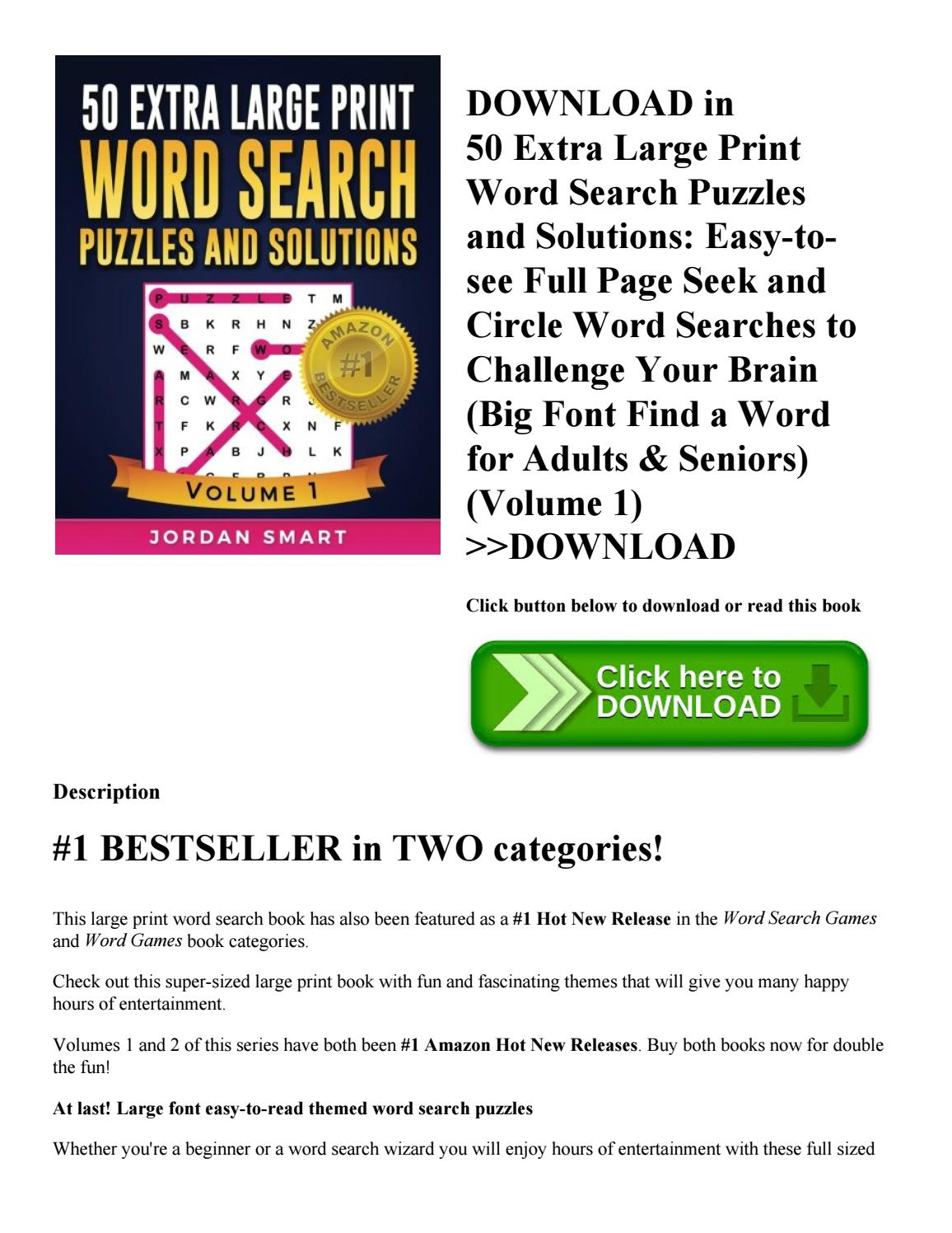 The Most Effortless Large Print Word Search Puzzles Design | Isabella - Large Print Crossword Puzzles Visually Impaired